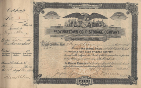 Business Records Provincetown Cold Storage