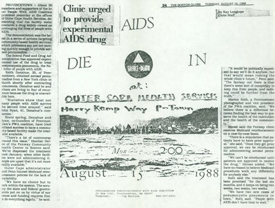 Die-In at Outer Cape Health Services 1988