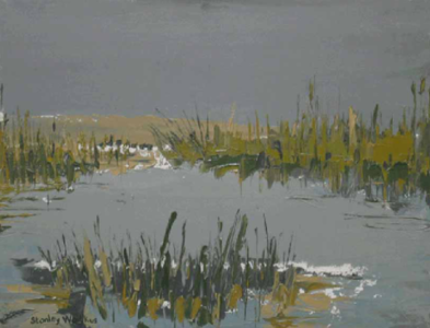 "Untitled (Marsh scene)" Stanley Waitkus (1950-2006)